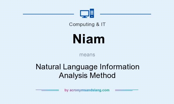 What does Niam mean? It stands for Natural Language Information Analysis Method
