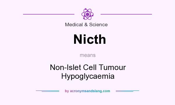 What does Nicth mean? It stands for Non-Islet Cell Tumour Hypoglycaemia