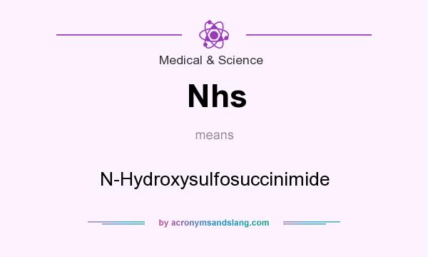 What does Nhs mean? It stands for N-Hydroxysulfosuccinimide