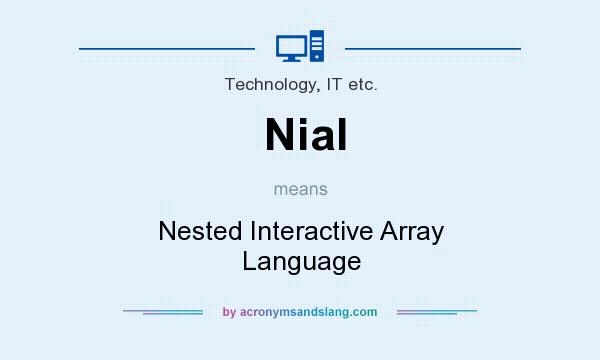 What does Nial mean? It stands for Nested Interactive Array Language