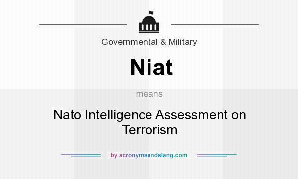 What does Niat mean? It stands for Nato Intelligence Assessment on Terrorism