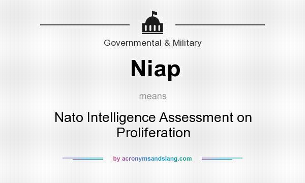 What does Niap mean? It stands for Nato Intelligence Assessment on Proliferation