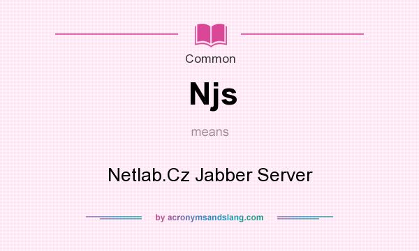 What does Njs mean? It stands for Netlab.Cz Jabber Server