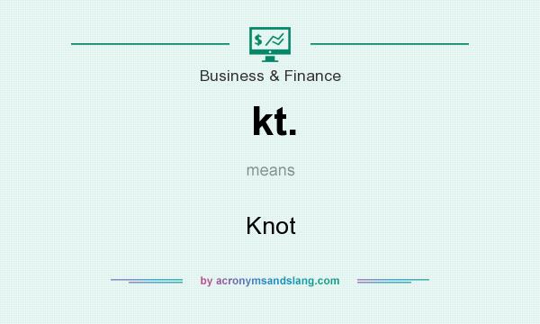 What does kt. mean? It stands for Knot