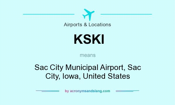 What does KSKI mean? It stands for Sac City Municipal Airport, Sac City, Iowa, United States