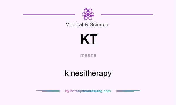 What does KT mean? It stands for kinesitherapy