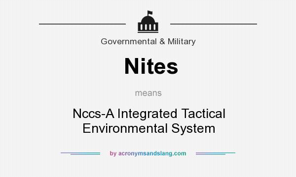 What does Nites mean? It stands for Nccs-A Integrated Tactical Environmental System