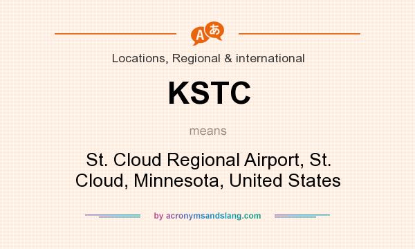 What does KSTC mean? It stands for St. Cloud Regional Airport, St. Cloud, Minnesota, United States