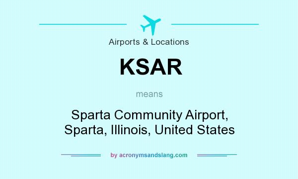 What does KSAR mean? It stands for Sparta Community Airport, Sparta, Illinois, United States