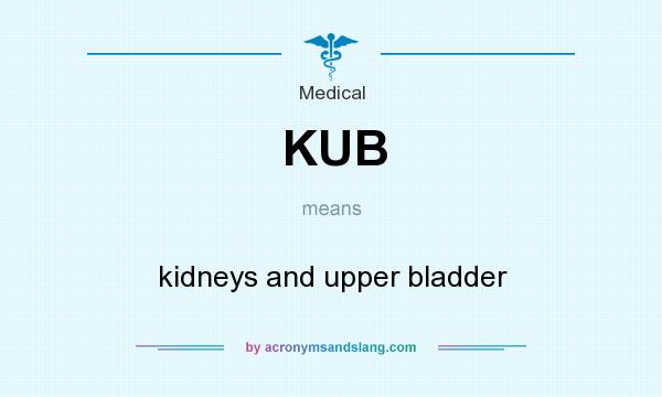 What does KUB mean? It stands for kidneys and upper bladder