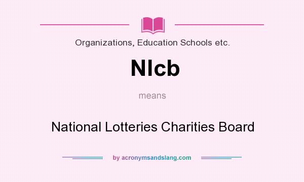 What does Nlcb mean? It stands for National Lotteries Charities Board
