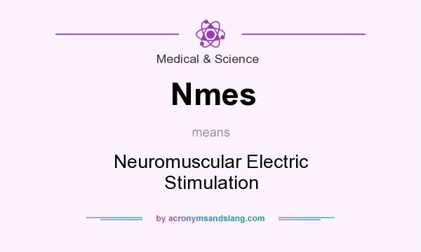 What does Nmes mean? It stands for Neuromuscular Electric Stimulation