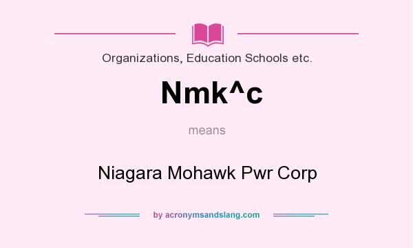 What does Nmk^c mean? It stands for Niagara Mohawk Pwr Corp