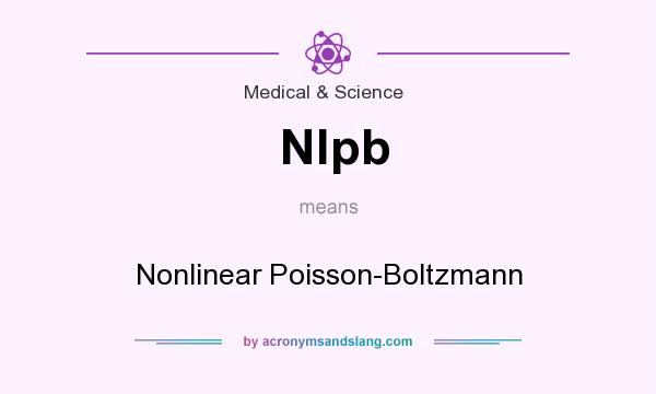 What does Nlpb mean? It stands for Nonlinear Poisson-Boltzmann