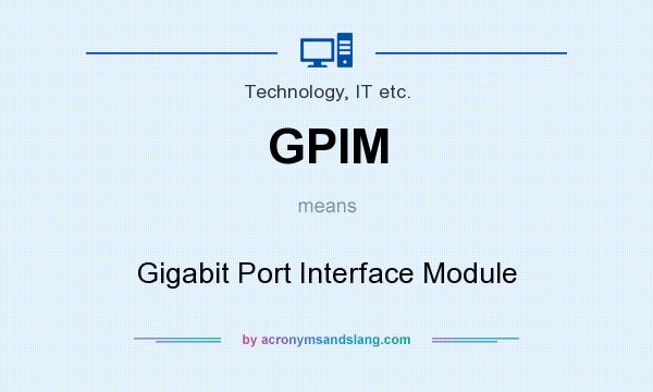 What does GPIM mean? It stands for Gigabit Port Interface Module