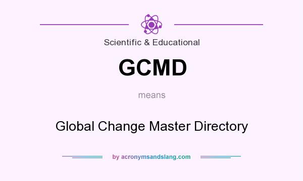 What does GCMD mean? It stands for Global Change Master Directory