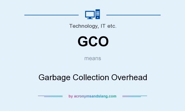 What does GCO mean? It stands for Garbage Collection Overhead