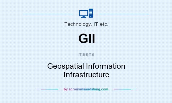 What does GII mean? It stands for Geospatial Information Infrastructure