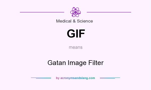 What does GIF mean? It stands for Gatan Image Filter