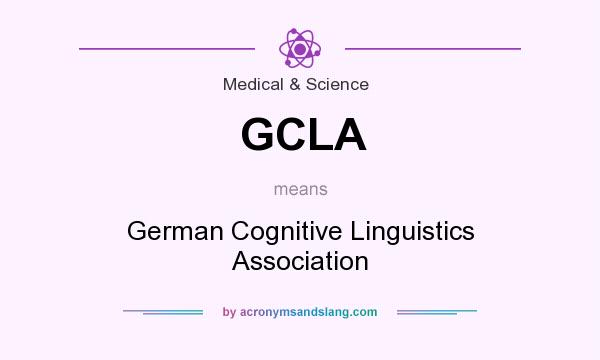 What does GCLA mean? It stands for German Cognitive Linguistics Association