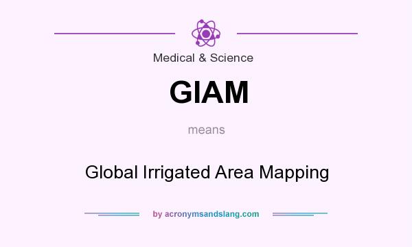 What does GIAM mean? It stands for Global Irrigated Area Mapping
