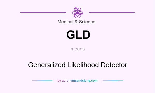 What does GLD mean? It stands for Generalized Likelihood Detector