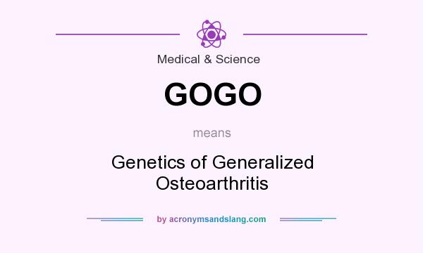 What does GOGO mean? It stands for Genetics of Generalized Osteoarthritis