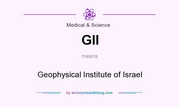 What does GII mean? It stands for Geophysical Institute of Israel