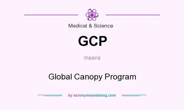 What does GCP mean? It stands for Global Canopy Program