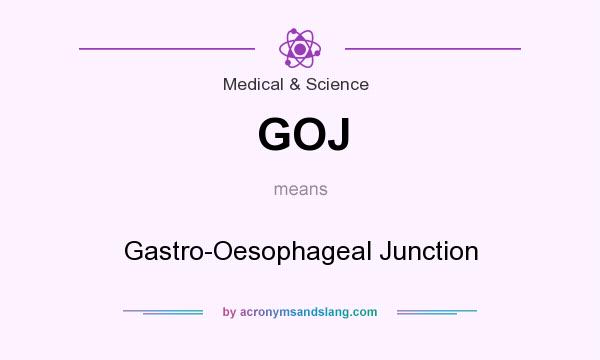 What does GOJ mean? It stands for Gastro-Oesophageal Junction