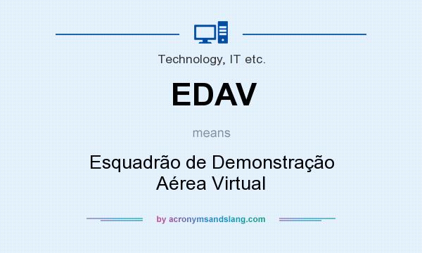What does EDAV mean? It stands for Esquadrão de Demonstração Aérea Virtual