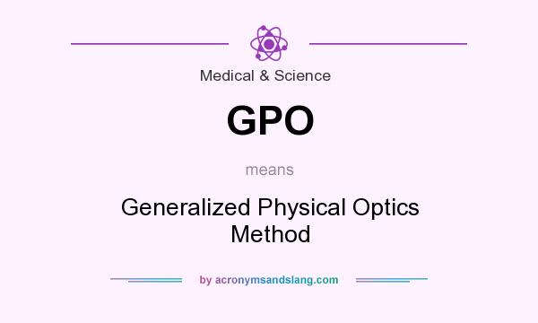 What does GPO mean? It stands for Generalized Physical Optics Method
