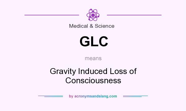 What does GLC mean? It stands for Gravity Induced Loss of Consciousness