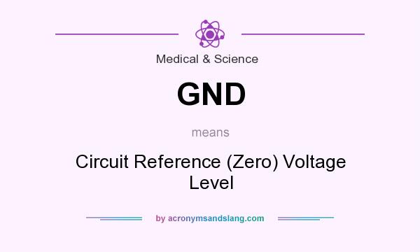 What does GND mean? It stands for Circuit Reference (Zero) Voltage Level