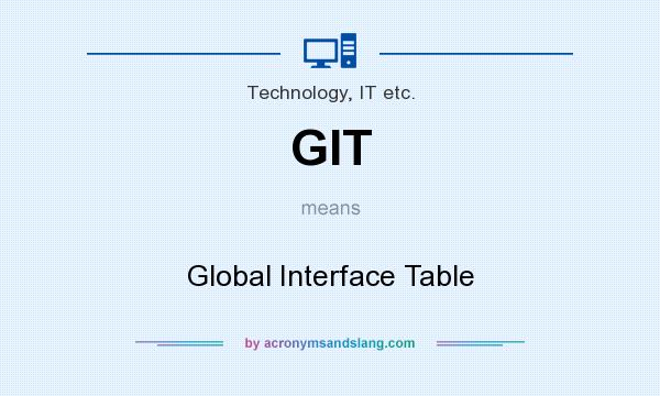 What does GIT mean? It stands for Global Interface Table