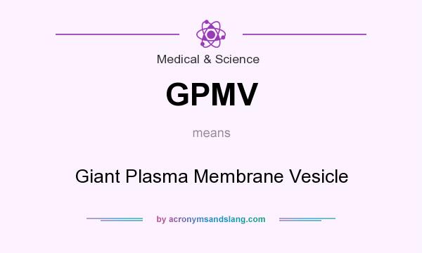 What does GPMV mean? It stands for Giant Plasma Membrane Vesicle