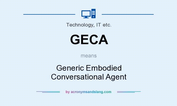 What does GECA mean? It stands for Generic Embodied Conversational Agent