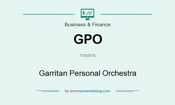What does GPO mean? It stands for Garritan Personal Orchestra