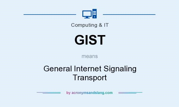 What does GIST mean? It stands for General Internet Signaling Transport