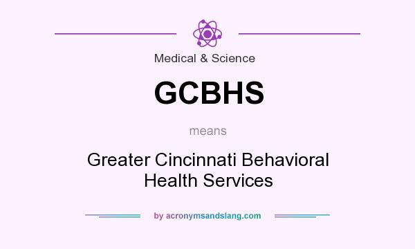 What does GCBHS mean? It stands for Greater Cincinnati Behavioral Health Services