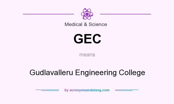What does GEC mean? It stands for Gudlavalleru Engineering College