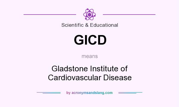 What does GICD mean? It stands for Gladstone Institute of Cardiovascular Disease