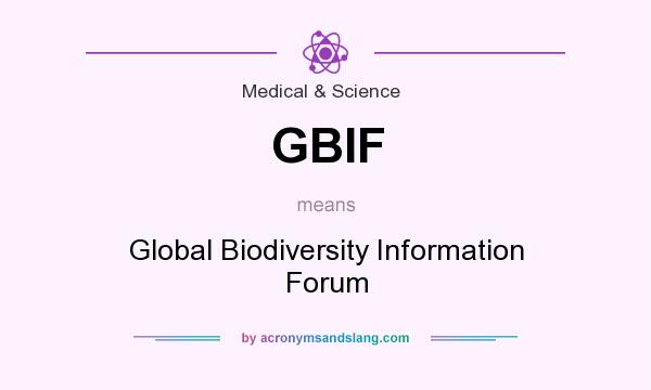 What does GBIF mean? It stands for Global Biodiversity Information Forum