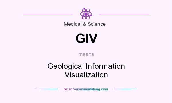 What does GIV mean? It stands for Geological Information Visualization