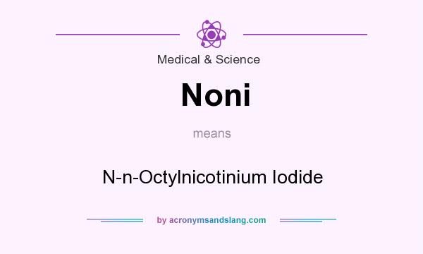 What does Noni mean? It stands for N-n-Octylnicotinium Iodide