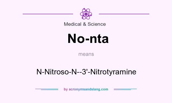 What does No-nta mean? It stands for N-Nitroso-N--3`-Nitrotyramine