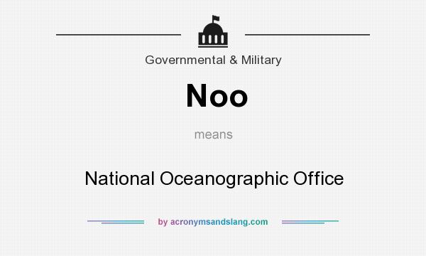 What does Noo mean? It stands for National Oceanographic Office