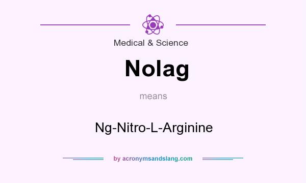 What does Nolag mean? It stands for Ng-Nitro-L-Arginine
