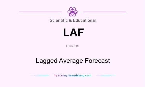 What does LAF mean? It stands for Lagged Average Forecast
