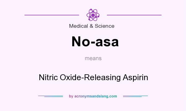 What does No-asa mean? It stands for Nitric Oxide-Releasing Aspirin